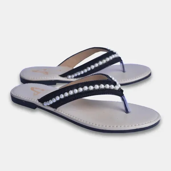 Neon Pearl Slippers Gray