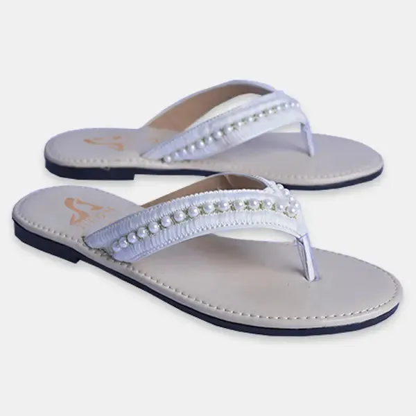 Neon Pearl Slippers Gray