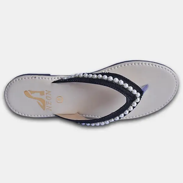 Neon Pearl Slippers Gray