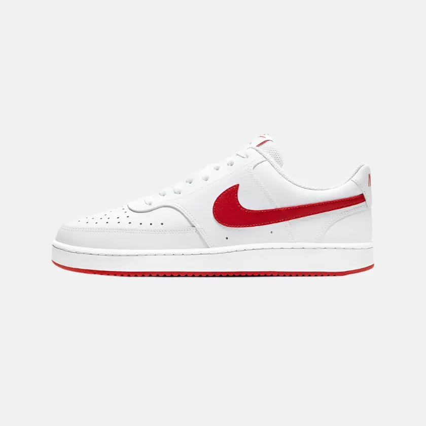 Nike Court Vision Low Men's Basketball Shoes -White/University Red