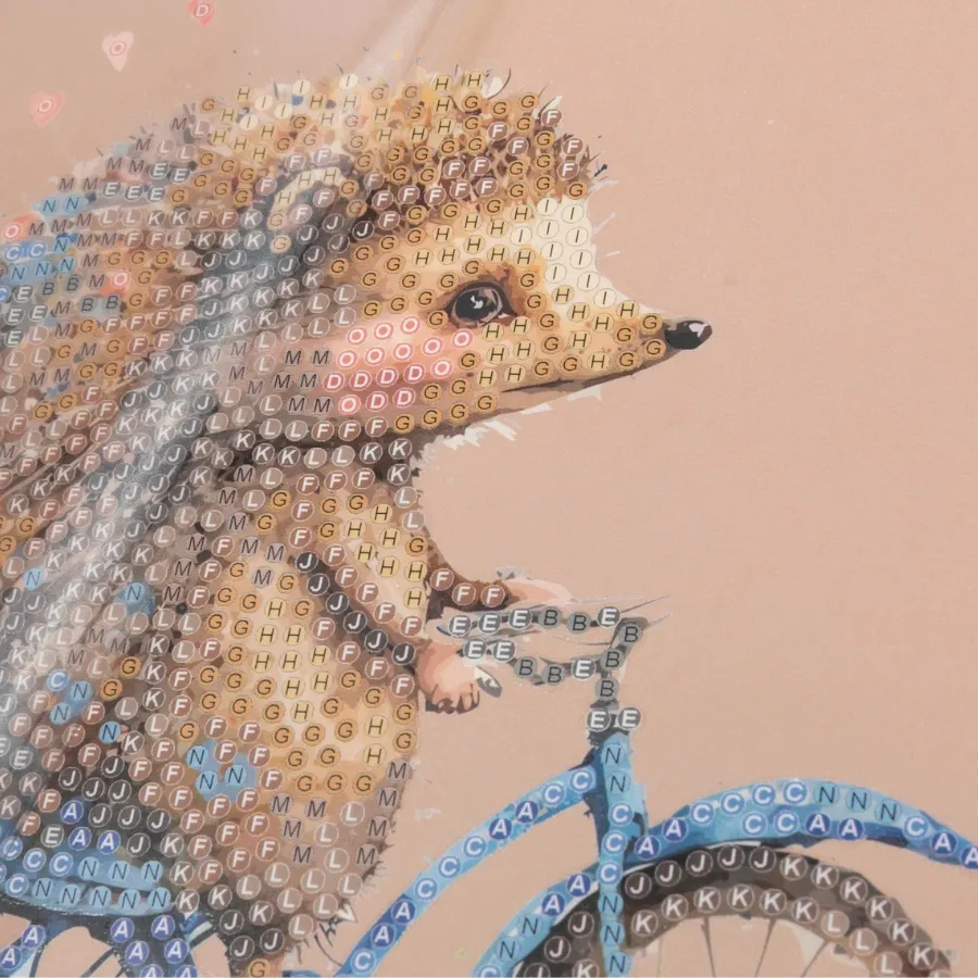 "Cute Baby Hedgehog" Crystal Art Card