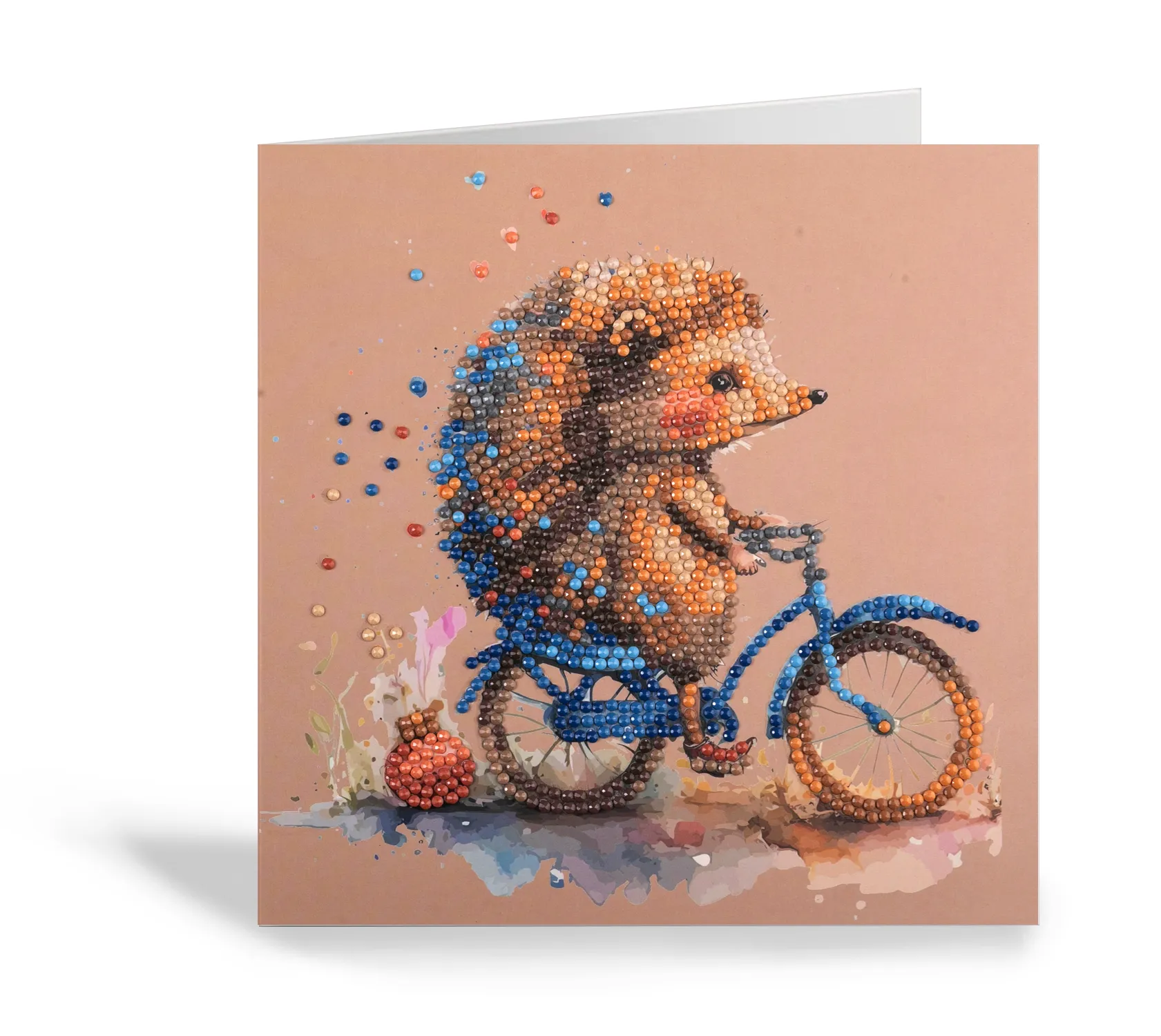 "Cute Baby Hedgehog" Crystal Art Card