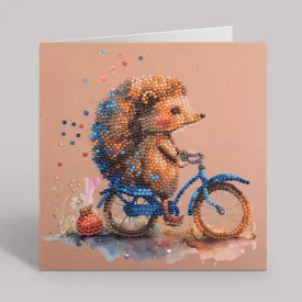 "Cute Baby Hedgehog" Crystal Art Card