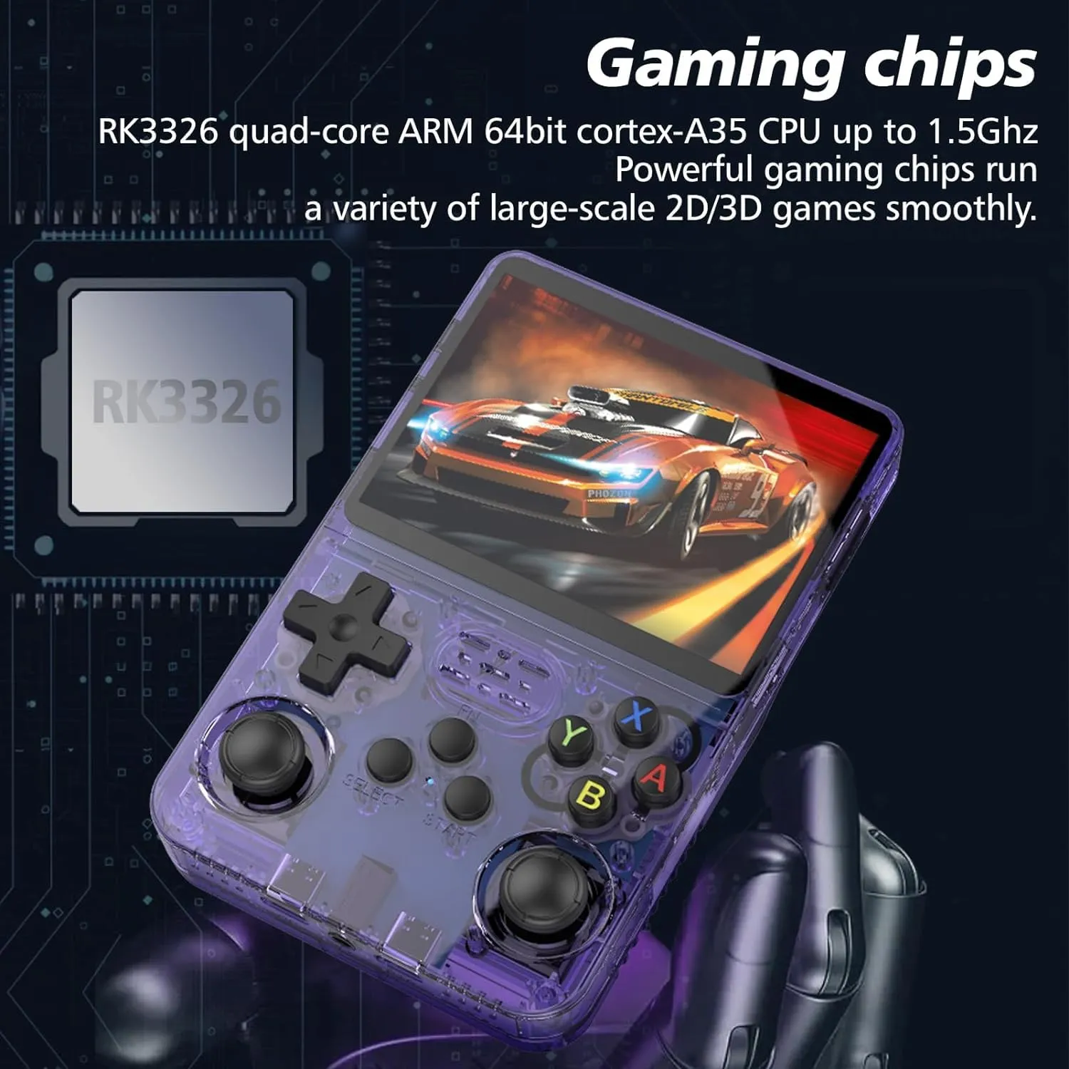 R36S Retro Handheld Video Game Console 3.5 inch Retro Handheld Video Games Consoles Built-in Rechargeable Battery Portable Style Preinstalled Hand Held Game Consoles