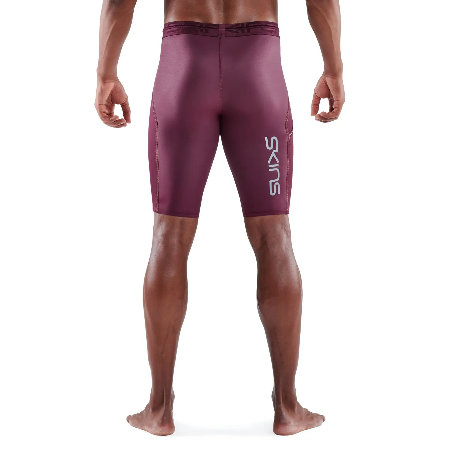 SKINS SERIES-3 MEN'S HALF TIGHTS BURGUNDY