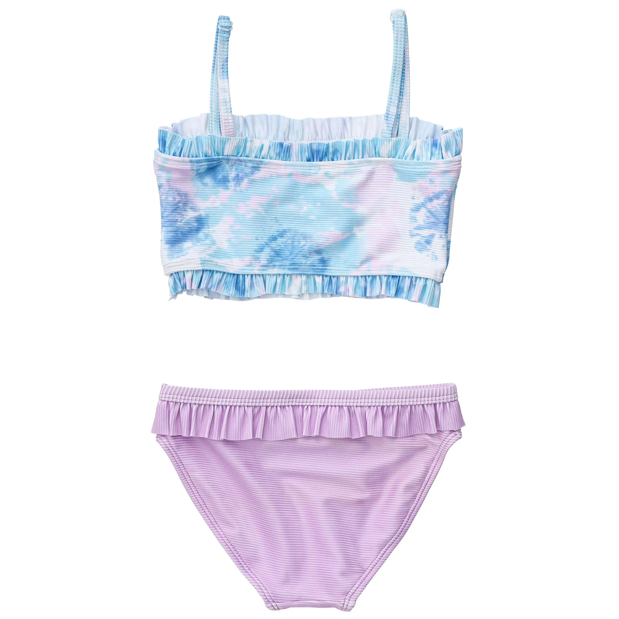 Sky Dye Frilled Bandeau Bikini