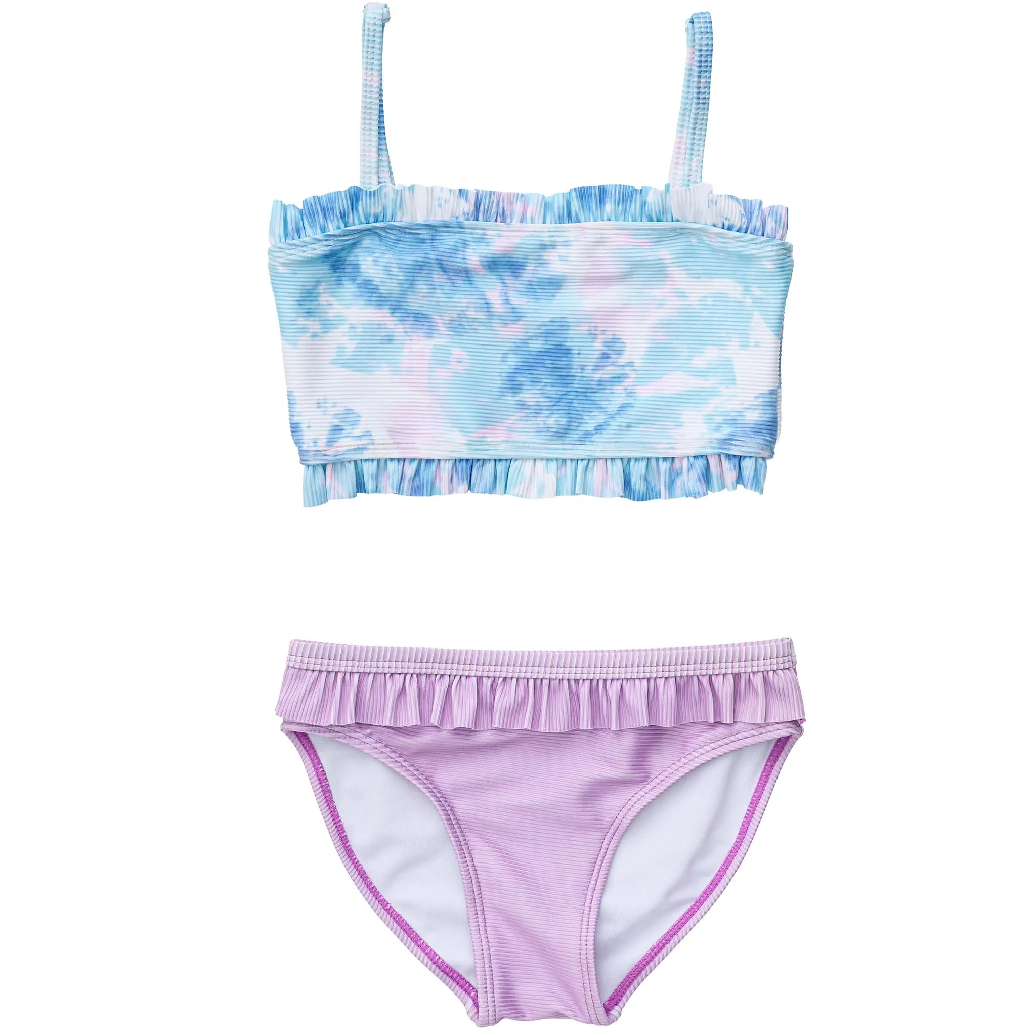 Sky Dye Frilled Bandeau Bikini