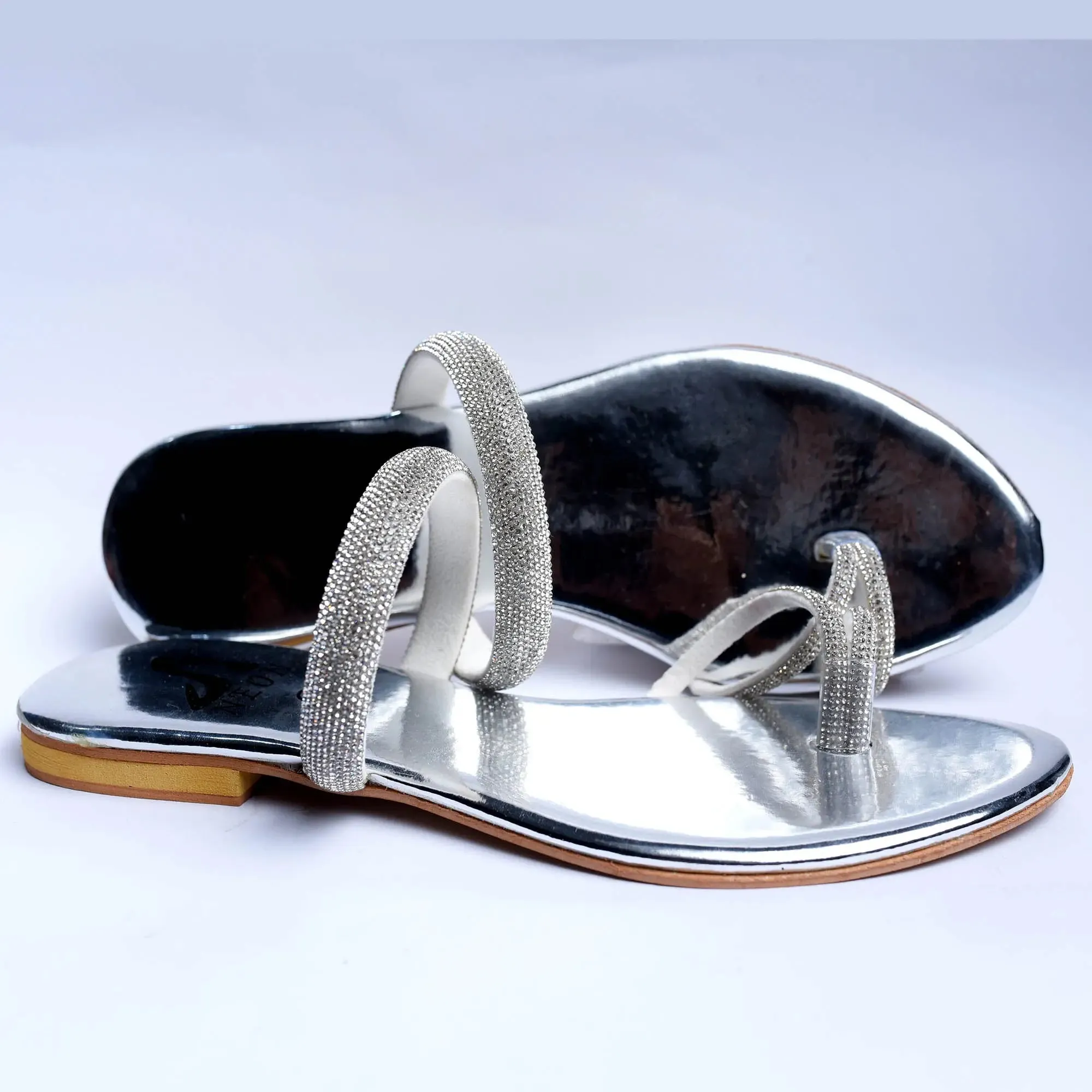 String Tie Flats Silver