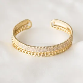 Sunlit Dual Link Cuff Bangle