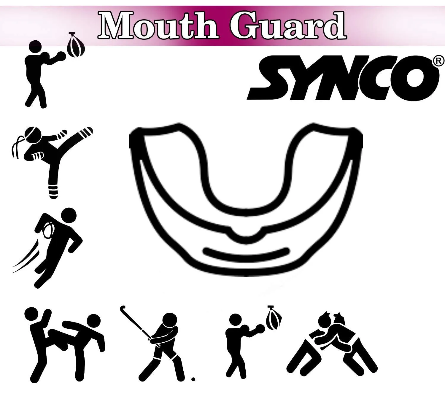 Synco Solid Flavoured MouthGuard/Gum Shield- for Boxing, Judo, Karate Martial Arts and All Contact Sports| Sets of 2