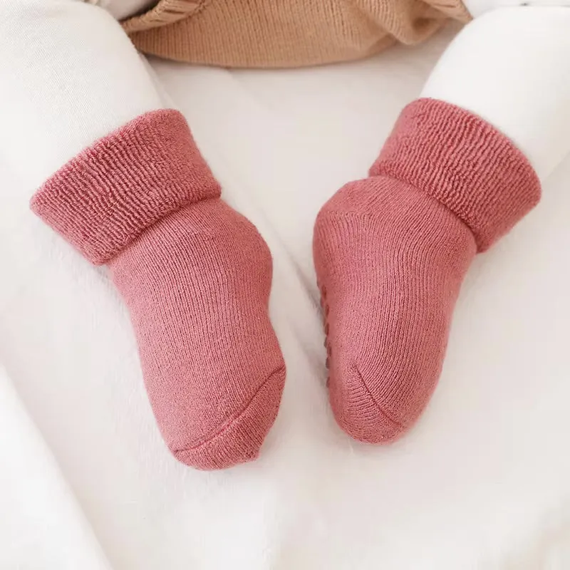 Thick Cotton Grip Socks - 2 Pack