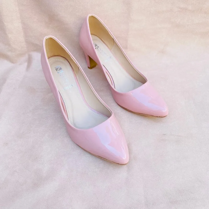 Trendy Fancy Women  Block Heel Pumps - Pink and Black (12000214)