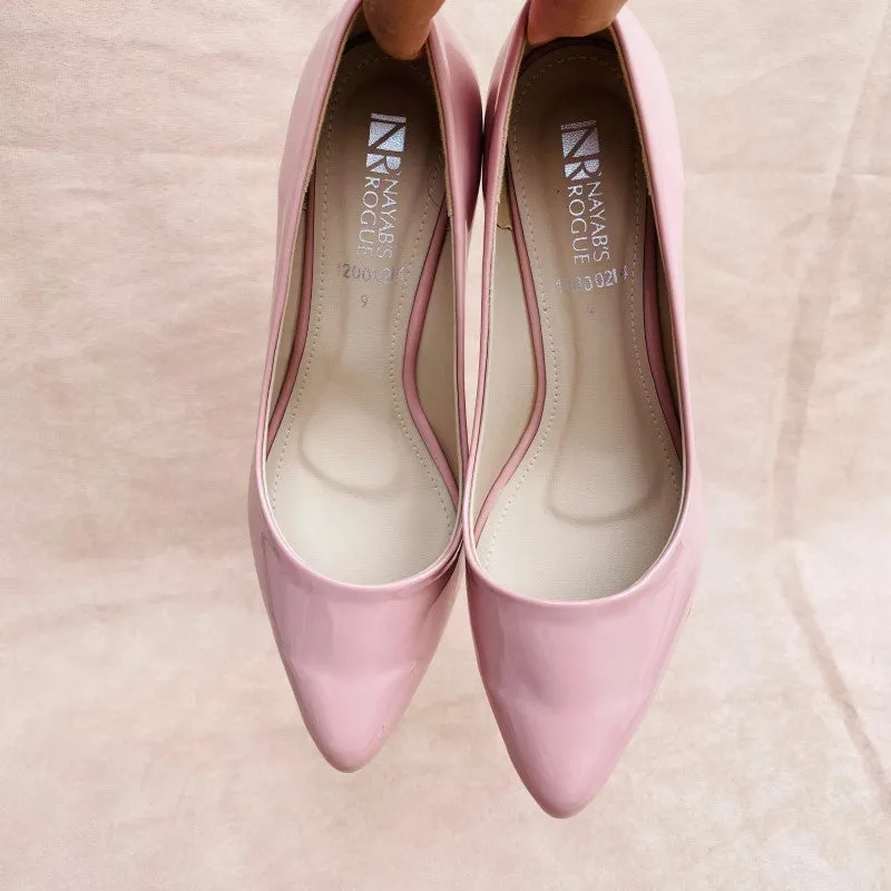 Trendy Fancy Women  Block Heel Pumps - Pink and Black (12000214)