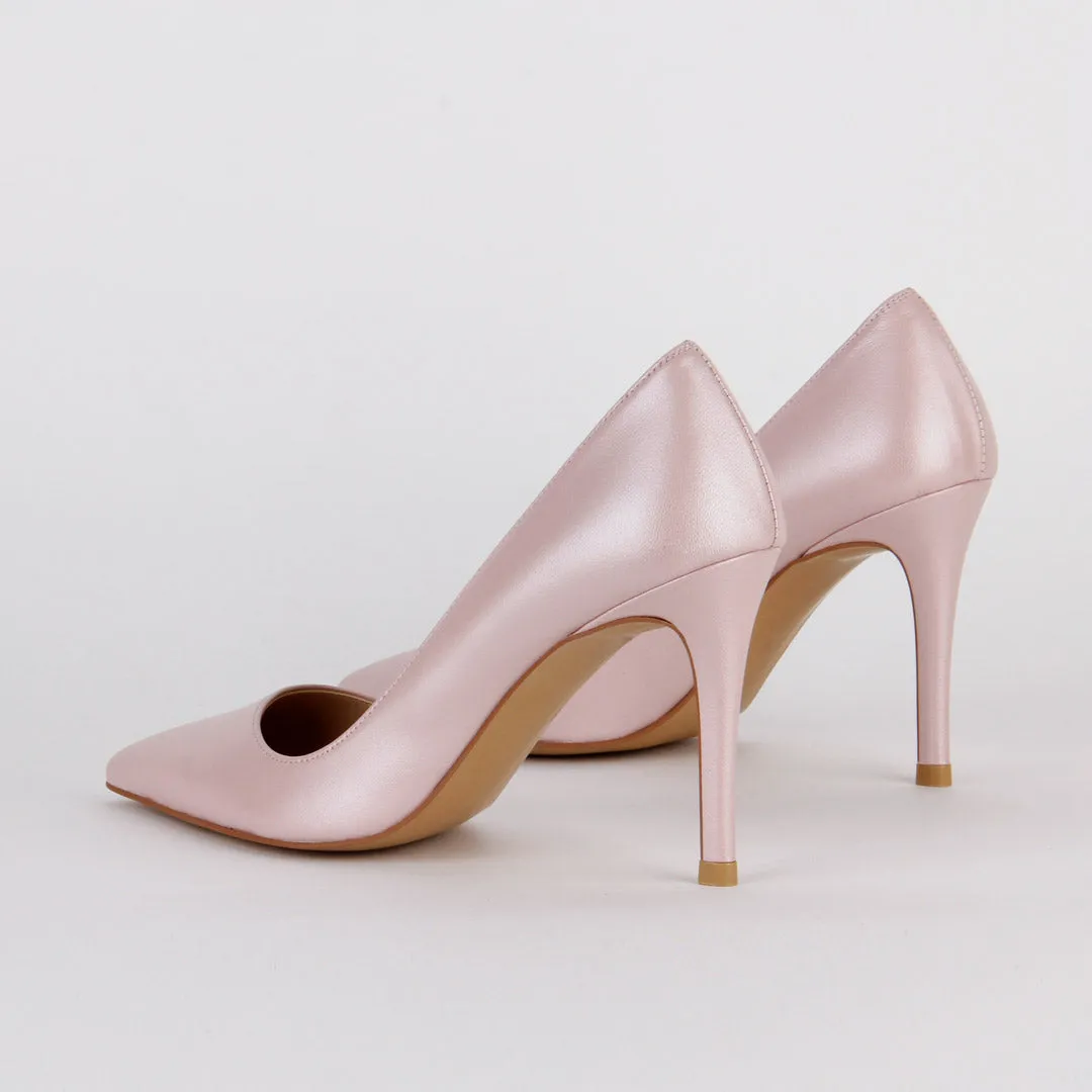 *UK size 3 - RAFRIA - pearl pink, 9cm heels