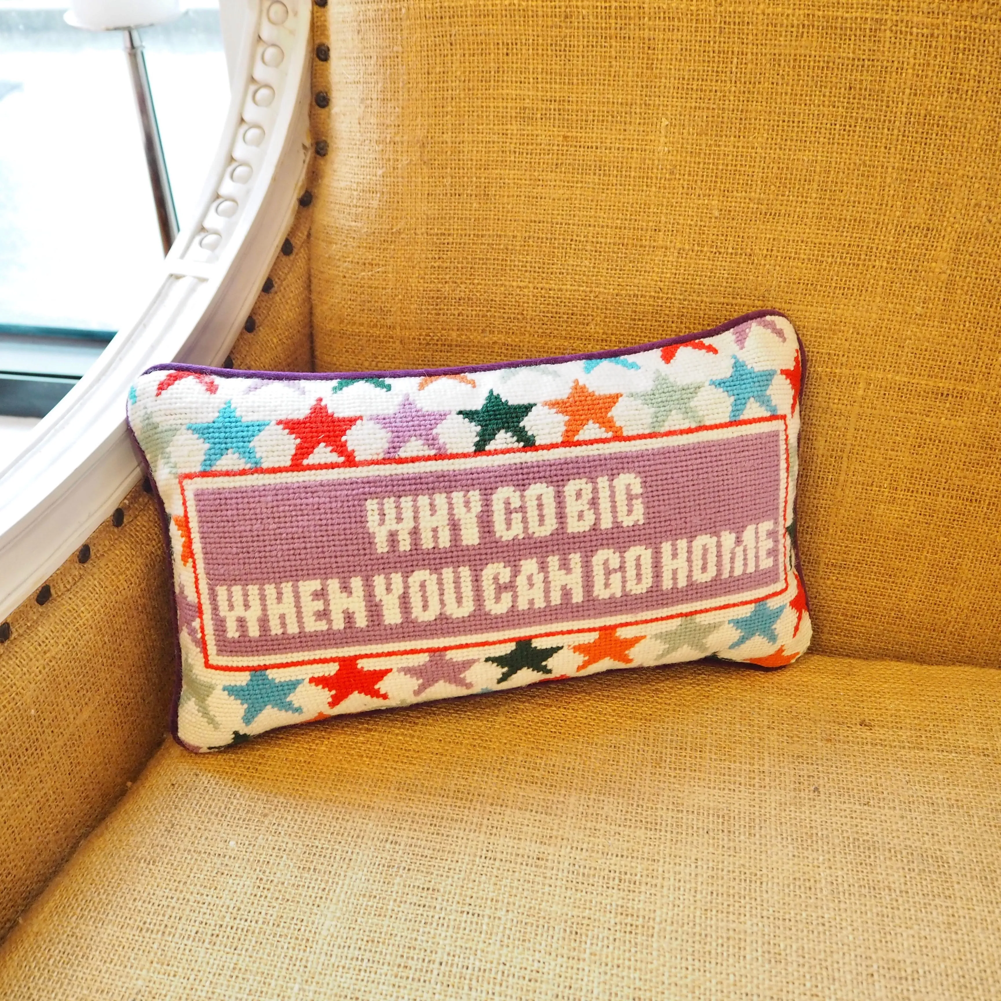 Why Go Big When You Can Go Home Hooked Pillow