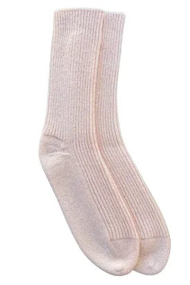 Women's Cashmere Bed Socks - Seashell