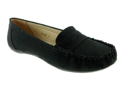 Women's LL-02 Slip On Moccasin Penny Loafer Shoes